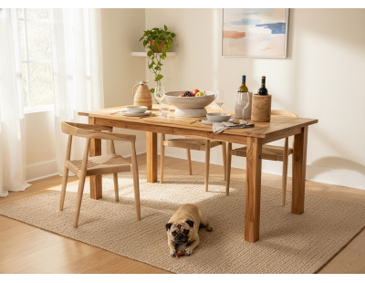 Table de salon en teck massif (1)