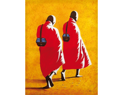 Tableau Moines bouddhistes