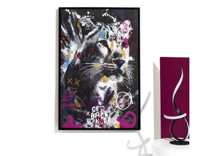 Tableau décoratif Animal coloré 60 x 90 cm (Guépard)