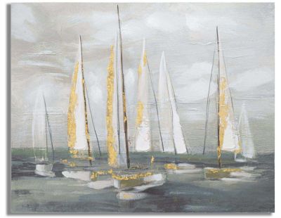 Tableau décoratif Gold boat 100 x 2.8 x 80 cm
