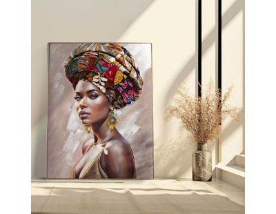 Tableau décoratif en toile Alexandra 92 x 4.5 x 122 cm