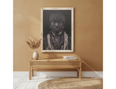 Tableau portrait femme africaine - Noir et blanc