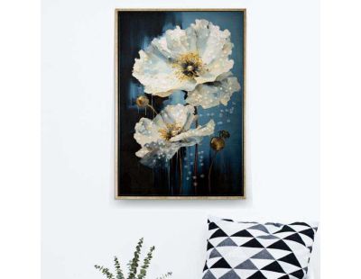 Tableau en toile et métal Bluey 42 x 3.5 x 62 cm