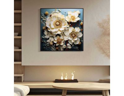 Tableau en toile et métal Narcy 82 x 4 x 82 cm (Modèle 2)