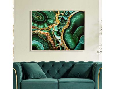 Tableau en toile et métal Smeraldy 82 x 4 x 62 cm (Modèle 2)
