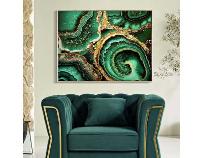 Tableau en toile et métal Smeraldy 82 x 4 x 62 cm (Modèle 1)