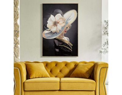 Tableau en toile et métal Wien hat 62 x 4 x 92 cm (Modèle 1)