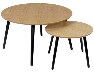 Tables gigognes en bois Monroe (Lot de 2)