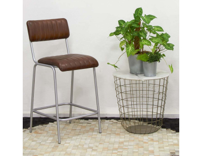 Tables en métal doré antique et marbre (Lot de 2)