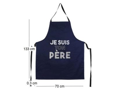 Tablier adulte en tissu Papa (Bleu)