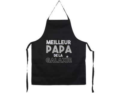 Tablier adulte en tissu Papa (Noir)