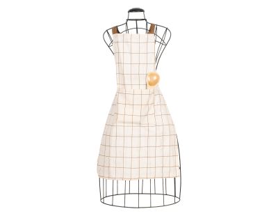 Tablier en coton et flex (Carreaux Fins)