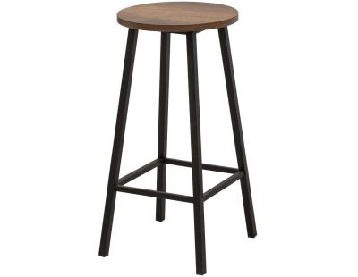 Taboret de bar en aggloméré et métal Mola (Noir)