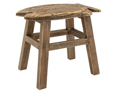 Tabouret Poisson en paulownia recyclé
