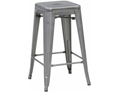 Tabouret de bar en acier brossé