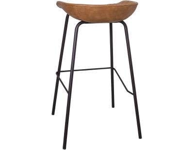 Tabouret de bar assise capitonnée Houston (Caramel)