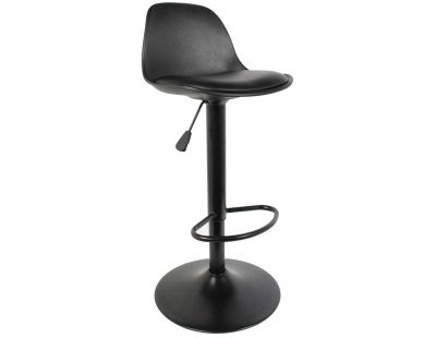 Tabouret de bar assise rembourrée Isak (Noir)