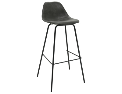 Tabouret de bar en polyuréthane et métal (Gris)