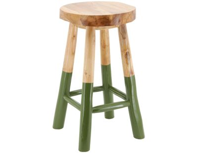 Tabouret en teck bicolore (Kaki)