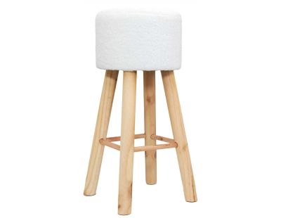 Tabouret de bar en tissu bouclette Freya