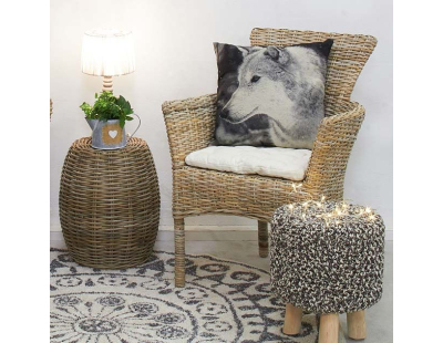 Tabouret bas en coton