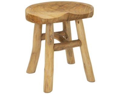 Tabouret bas en teck 40 x 32 x 42 cm