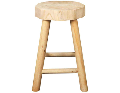Tabouret en bois de paulownia Harald