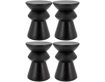 Tabouret en bois paulownia (Lot de 4)
