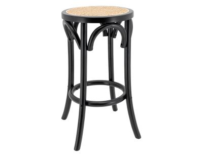 Tabouret en bouleau et cannage rotin