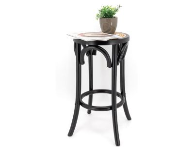 Tabouret en bouleau et cannage rotin