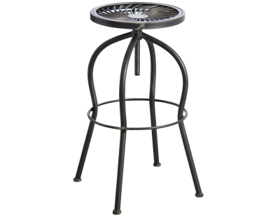 Tabouret haut pivotant en métal (Gris)