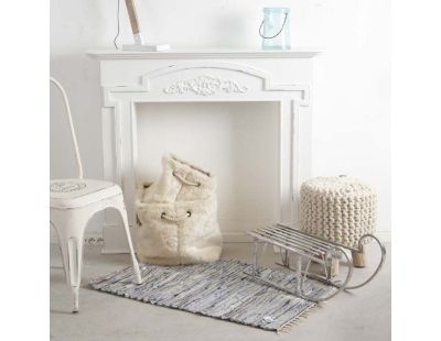 Tabouret laine et bois Douceur