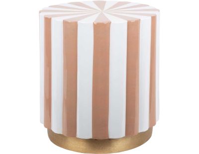Tabouret en métal Candy Swirl (Marron clair)