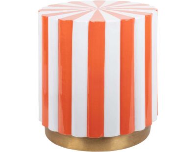 Tabouret en métal Candy Swirl (Orange)