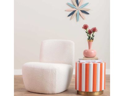 Tabouret en métal Candy Swirl (Orange)