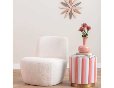 Tabouret en métal Candy Swirl (Rose)
