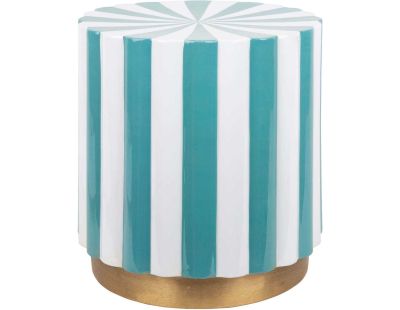 Tabouret en métal Candy Swirl (Turquoise)