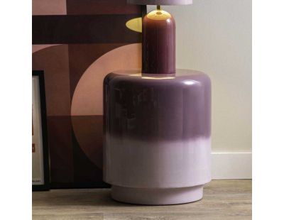 Tabouret en métal bicolore Borrar (Mauve et lavande)