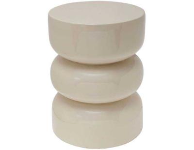 Tabouret en métal émaillé Rey (Blanc)