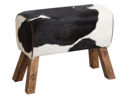 Tabouret en peau de vache