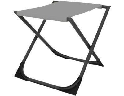 Tabouret pliant en acier Easy (Graphite, Perle)