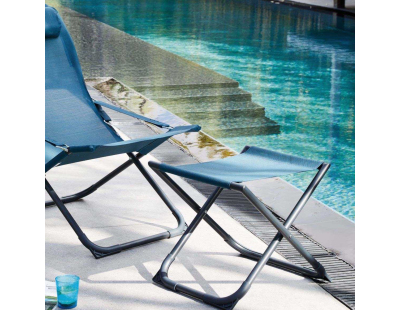 Tabouret pliant en acier Easy (Graphite, Perle)