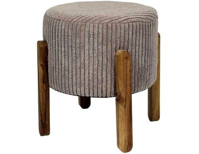 Tabouret en velours côtelé Scott (Taupe)