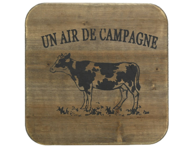 Tabouret en zinc et bois Un air de campagne