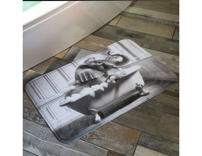 Tapis de bain en polyester Animal 45 x 75 cm (Eléphant)
