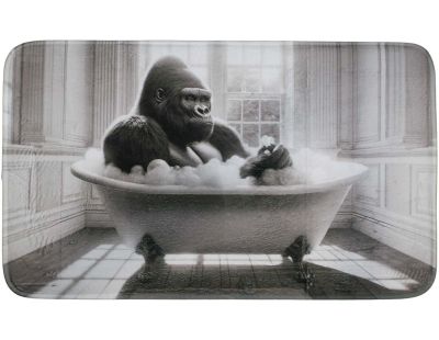 Tapis de bain en polyester Animal 45 x 75 cm (Gorille)