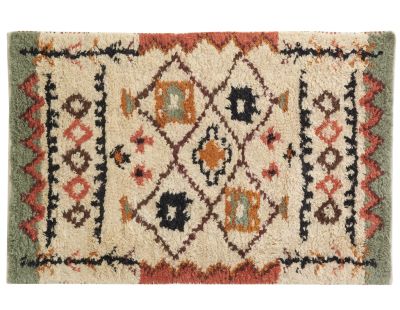 Tapis berbère en laine et coton tuftés multicolores (Ethnique)