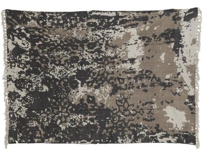 Tapis en coton délavé à motifs (180 x 120 cm)