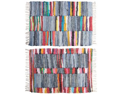 Tapis en coton multicolore (Lot de 2)