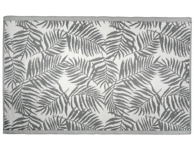 Tapis d'extérieur en polypropylène 120 x 180 cm (Exotique - Gris)